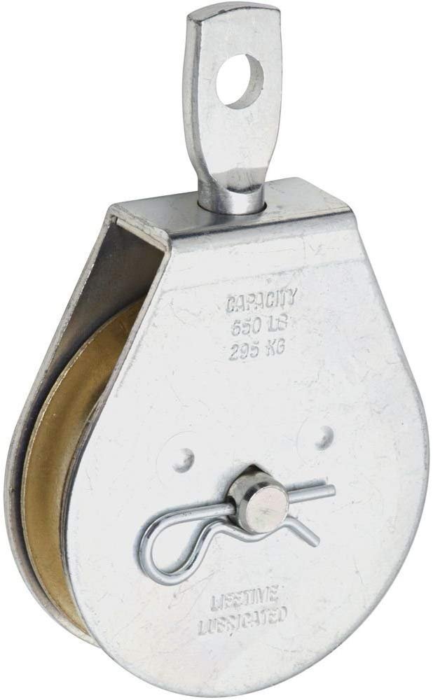 National Hardware N220-004 3211BC Swivel Single Pulley in Zinc plated