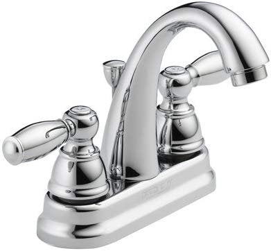 Delta Faucet P299696LF Bathroom Faucet, Arc Spout, Chrome Finish, 2 S-Lever Handle - Quantity 3