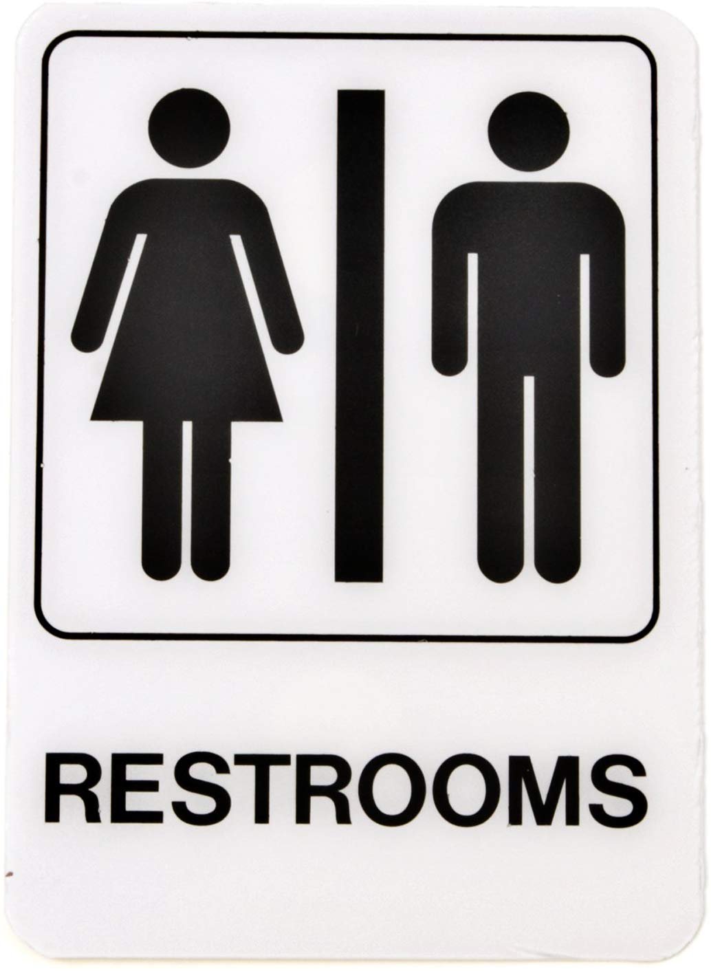 HY-KO Products D-23 RESTROOMS Info Graphic Plastic Sign, 5