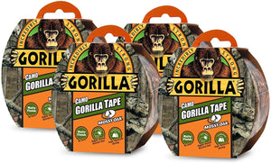 Gorilla 6010902-4 Camo Duct Tape, 1.88" x 9 yd, Mossy Oak, (Pack of 4), 4-Pack, 4 Piece