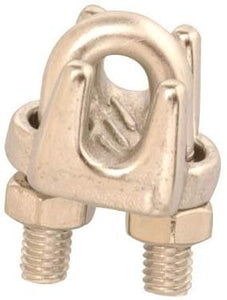 Campbell T7633002 1/8" Wire Rope Clip, Stainless Steel, Polished