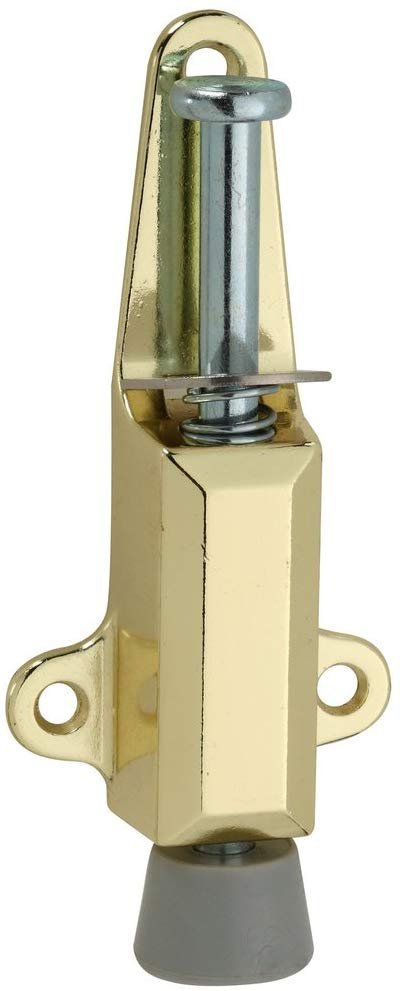 National Hardware N183-632 V811 Door Stop/Lock in Brass