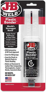 J-B Weld 50139 Plastic Bonder Body Panel Adhesive and Gap Filler Syringe - Dries Black - 25 ml (2)