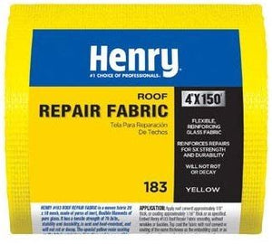 Henry 183 Roof Repair Reinforcing Fabric Glass 4 " X 150 ' Yellow