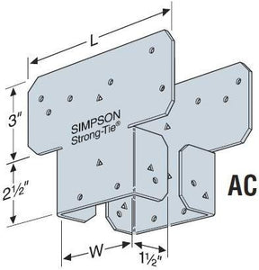 Simpson Strong Tie #AC6-WEST Ac6 6x6 Twin Post Cap