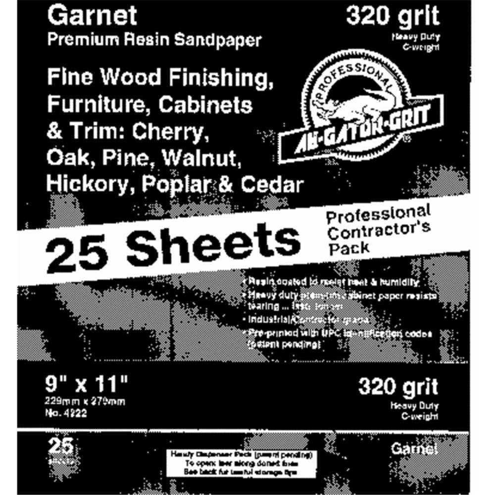 Gator Grit Resin Garnet Sanding Sheets 60 Grit Coarse Wood