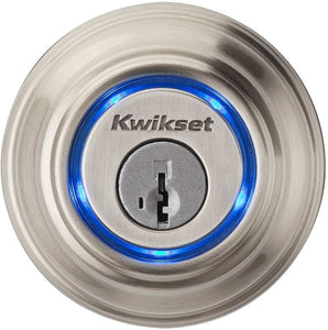 Kwikset - "Kevo Single Cylinder Satin Nickel Bluetooth Enabled Deadbolt for iPhone 4S, 5, 5C, 5S and Included FOB" -