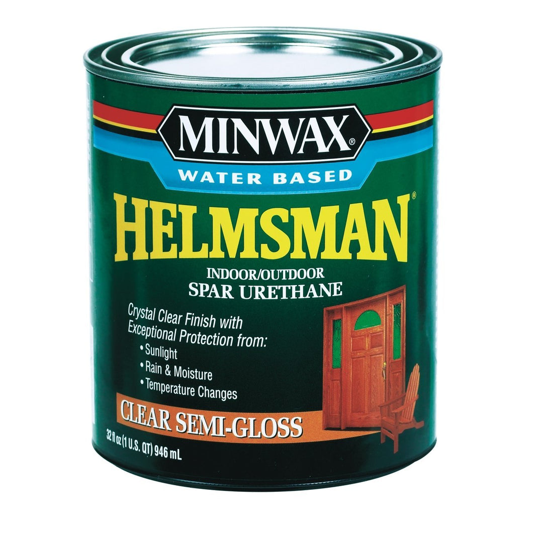 Minwax Water-Based Helmsman Spar Urethane Semi Gloss Clear 1 Qt