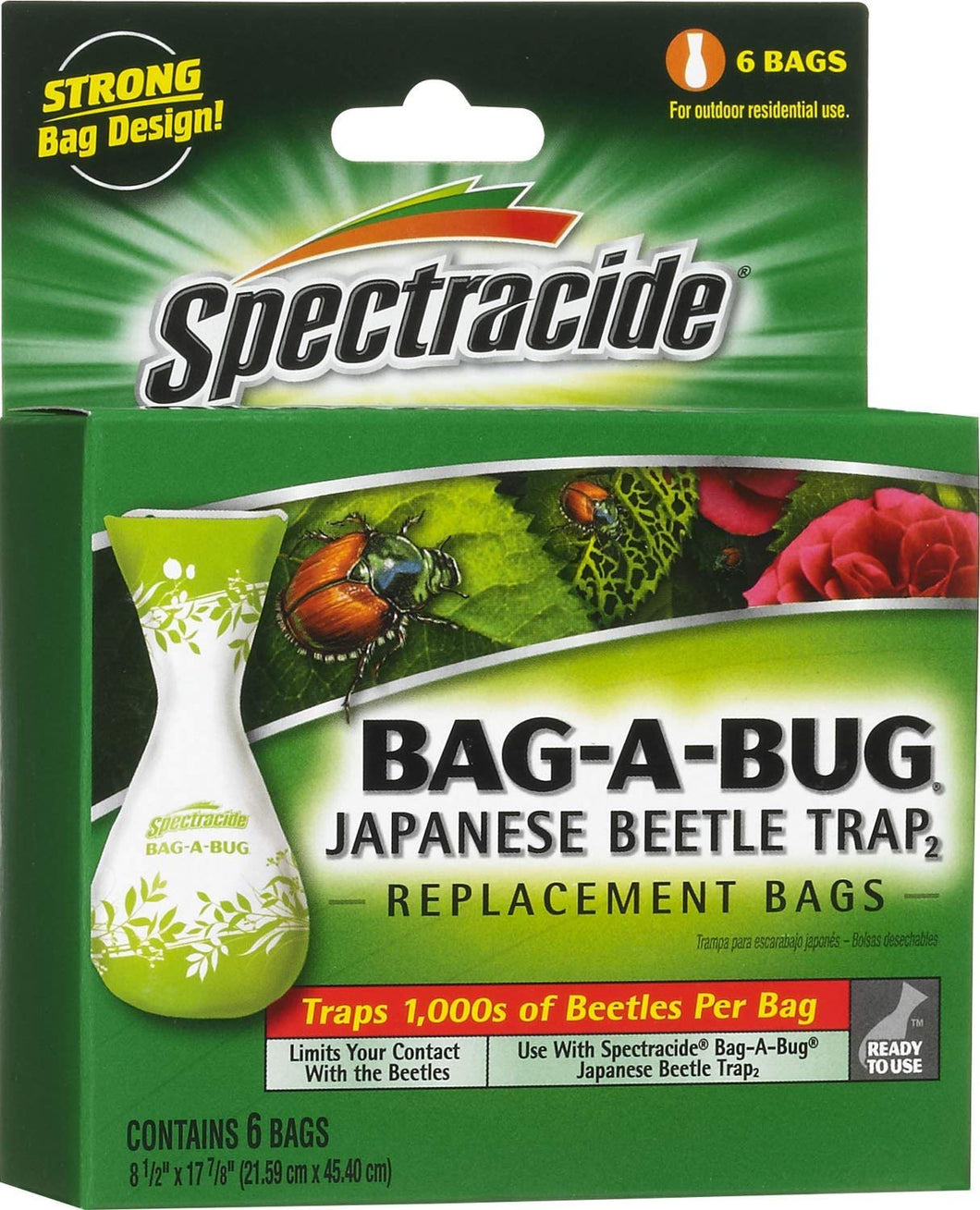 Spectracide Bag-A-Bug Japanese Beetle Trap2, Replacement Bags, 6-Count