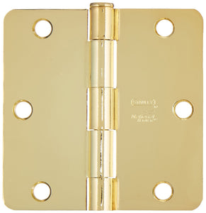 NATIONAL MFG/SPECTRUM BRANDS HHI N830-321 Door Hinge, 3.5-Inch, Polished Brass, 3-Pack