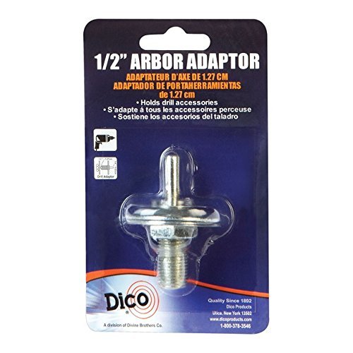 Dico 535-ARBOR 535 Arbor Adapter, for Use with Mounting Buffing Wheels, 1/2-1/4 in Shaft
