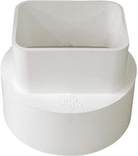 Load image into Gallery viewer, Genova Products S45234 Styrene Downspout Adapter, 2&quot; x 3&quot; x 4&quot;, White