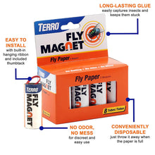 Load image into Gallery viewer, Terro T518 Magnet Sticky Fly Paper Trap, 4 Pack, Orange
