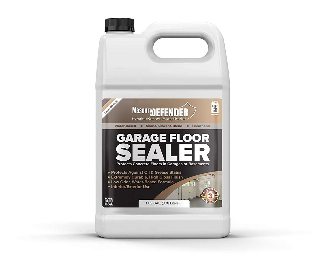 Garage Floor Sealer, 1 Gal - Clear, Water-Based Acrylic Sealer for Concrete Surfaces