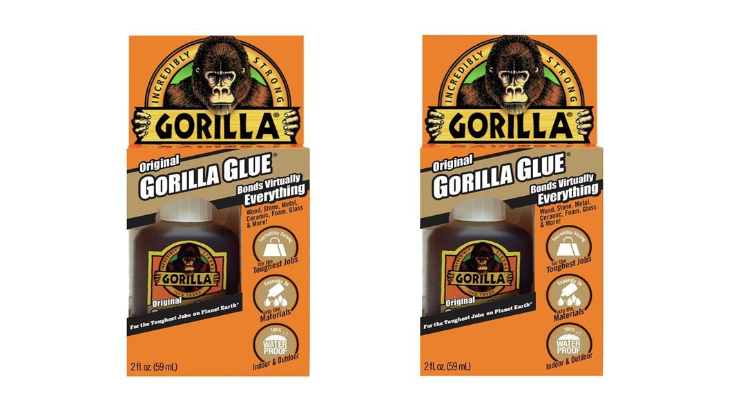 Gorilla 50002-2 Original Glue, 2 oz, Brown, (Pack of 2), 2-Pack, 2 Piece