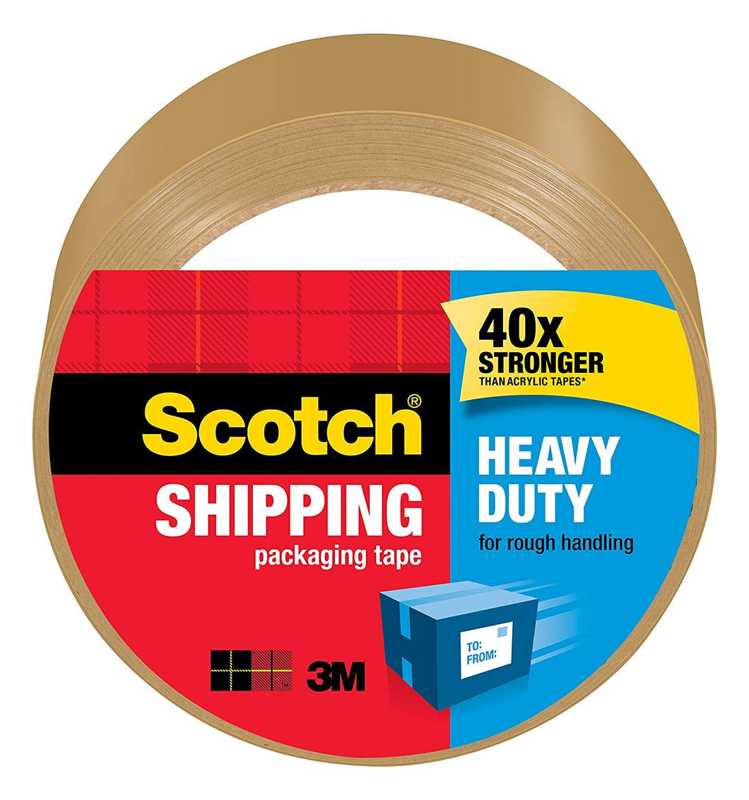 3M 3501T Scotch Tan Packaging Tape 48mm by 50 m, 1-Pack