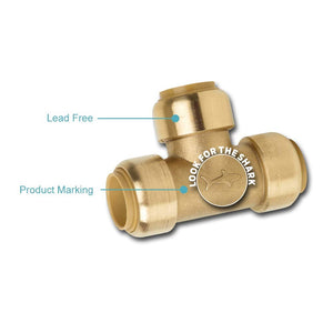 SharkBite U3525LFA Faucet Connector Valve, 1/4 inch (3/8 inch OD) x 1/2 inch Threaded Plumbing Fitting, Push-to-Connect PEX, Copper, CPVC, SRD9 HDPE