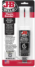 Load image into Gallery viewer, J-B Weld 50139 Plastic Bonder Body Panel Adhesive and Gap Filler Syringe - Black - 25 ml