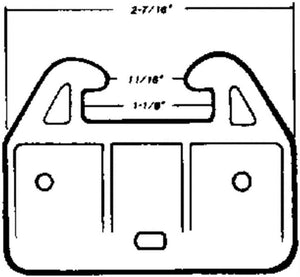 United States Hdwe. WP-8813C Drawer Slide, 2-7/16", White