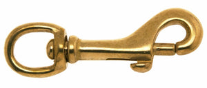 Campbell T7625604 Swiveling Bolt Snap, Solid Bronze, Polished, 3/8" Round Eye, 1/4" Opening, 2-9/32" Length, 80 lbs Working Load Limit, (Pack of 10)