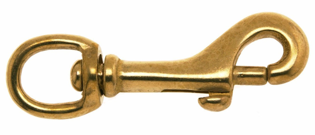 Campbell T7625604 Swiveling Bolt Snap, Solid Bronze, Polished, 3/8