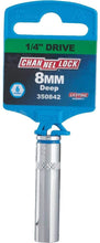 Load image into Gallery viewer, Channellock 1/4&quot; Drive 8 mm 6-Point Deep Metric Socket