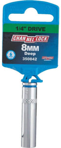 Channellock 1/4" Drive 8 mm 6-Point Deep Metric Socket