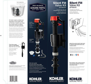 KOHLER GENUINE PART GP1083167 Silent Fill Valve Kit For All Kohler Class Five Toilets - Pack 3