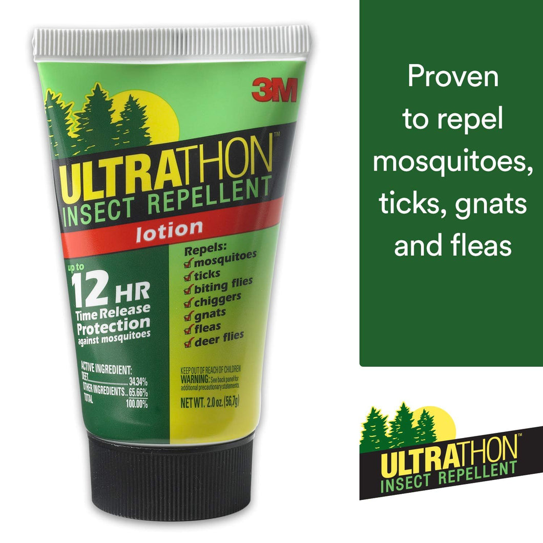 3M Ultrathon Insect Repellent Lotion, 2 oz, Repels Mosquitoes, Flies, Gnats and Ticks