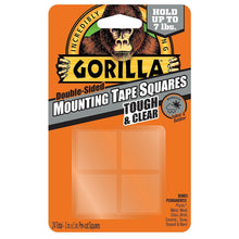 Load image into Gallery viewer, Gorilla 6067201 Mounting Tape Squares, Tough &amp; Clear (5 Pack)