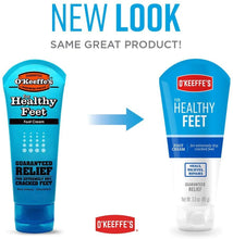 Load image into Gallery viewer, O&#39;Keeffe&#39;s Healthy Feet Foot Cream, 3 ounce Tube, (Pack of 4)