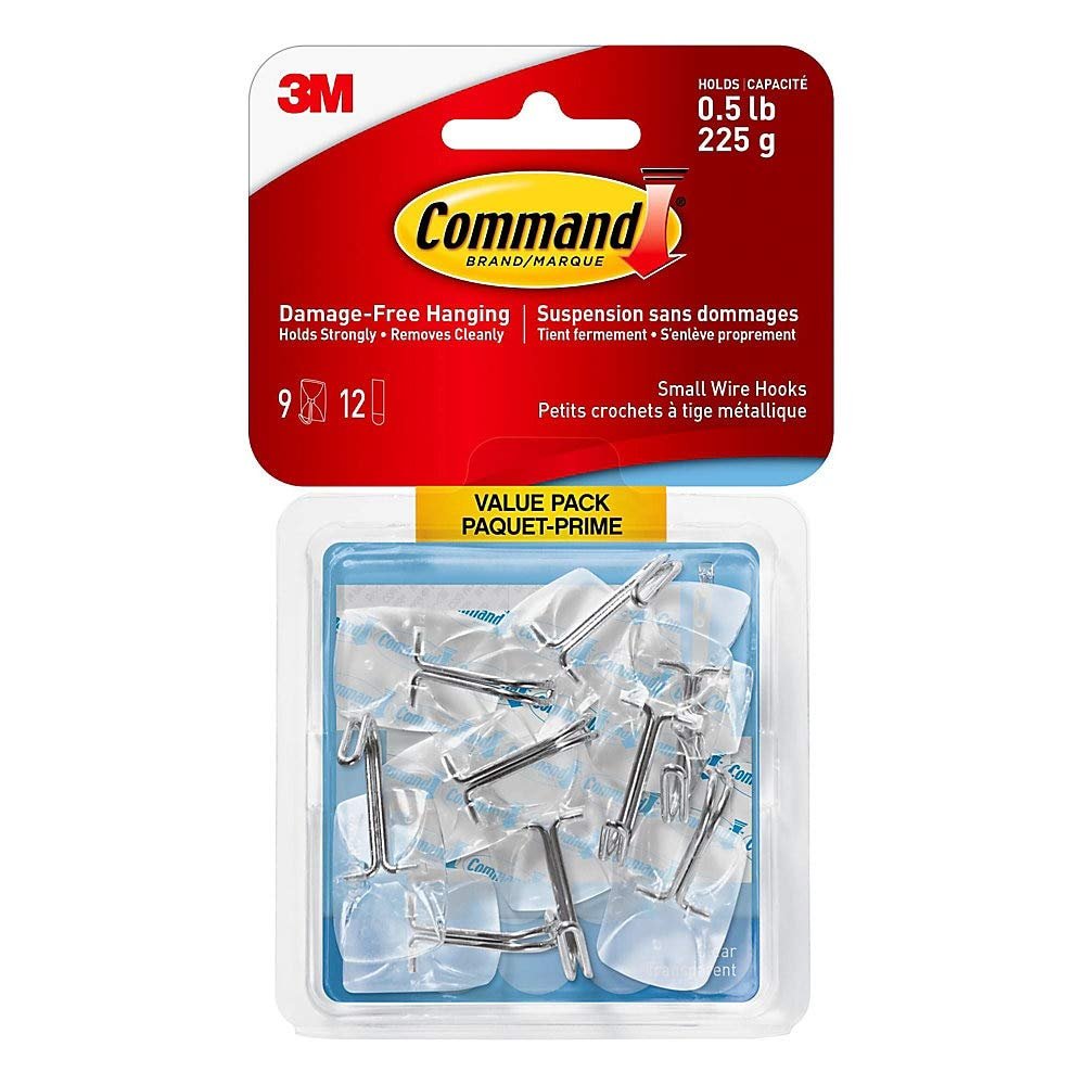 3M COMPANY 17067CLR-VP Clear Wire Hook (9 Pack)