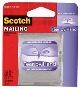 Bulk Buy: 3M Scotch Tear By Hand Packaging Tape 1.88"X629" 3841-3M (6-Pack)