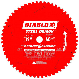 Diablo D1260CF 12-inch Steel Demon 60T Cermet II Carbide Ferrous Metal Saw Blade
