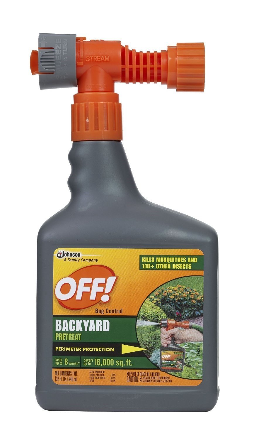 Off! Bug Control Yard Pretreat, 32 Ounce (Pack of 4)