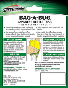 Spectracide Bag-A-Bug Japanese Beetle Trap2, Replacement Bags, 6-Count