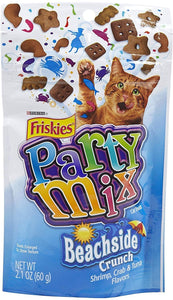 Purina Friskies Party Mix Beachside Crunch (2.1 OZ Each). Pack of 4