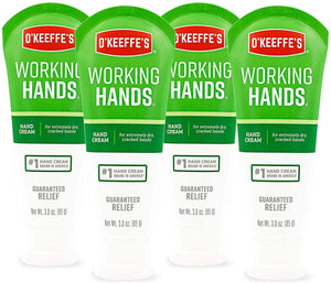 O'Keeffe's Working Hands Hand Cream, 3 ounce Tube, (Pack of 4)