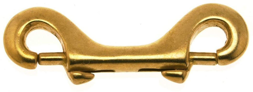 Campbell T7625014 Double Ended Bolt Snap, Solid Bronze, Polished, 13/32