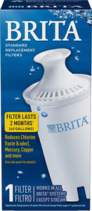Brita Standard Replacement Filters for Pitchers and Dispensers, 1ct, White