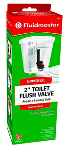 Fluidmaster 507A 2-Inch Universal Toilet Flush Valve And Flapper Replacement