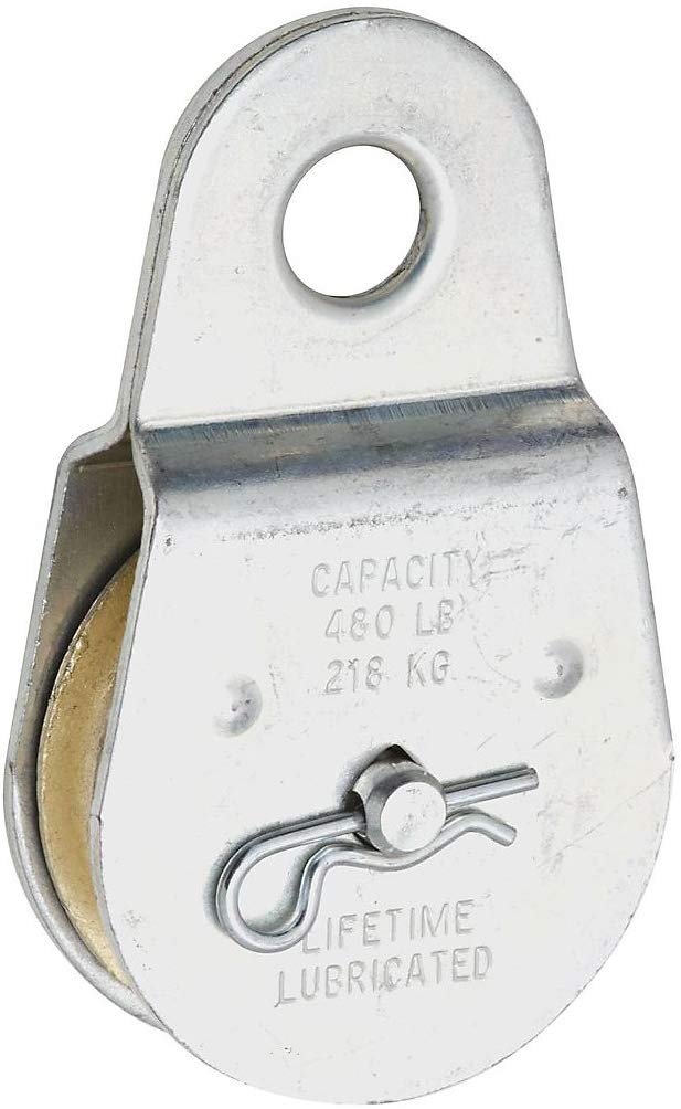 National Hardware 3213BC N195-818 2in. Fixed Single Pulley, Zinc Plated 24 Pack
