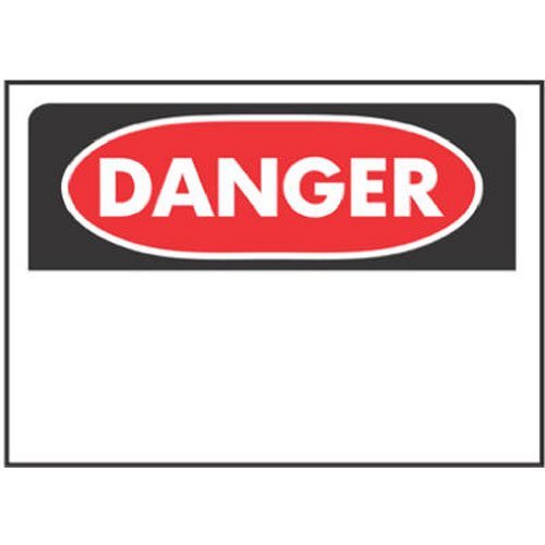 HY-KO Products 523 Danger (Blank) Heavy Duty Plastic OSHA Sign, 10