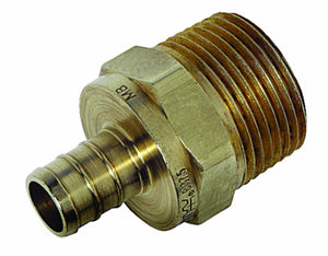Watts PEX LFP-711 Male Red Adapter 3/4-Inch Barb x 1/2-Inch Male Pipe Low-Lead, Brass