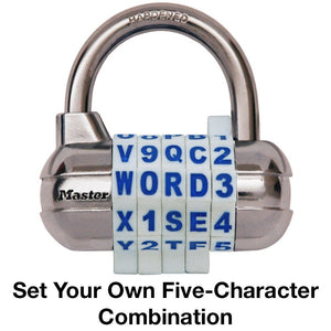 Master Lock 1534D Locker Lock Set Your Own Word Combination Padlock, 1 Pack, Assorted Colors