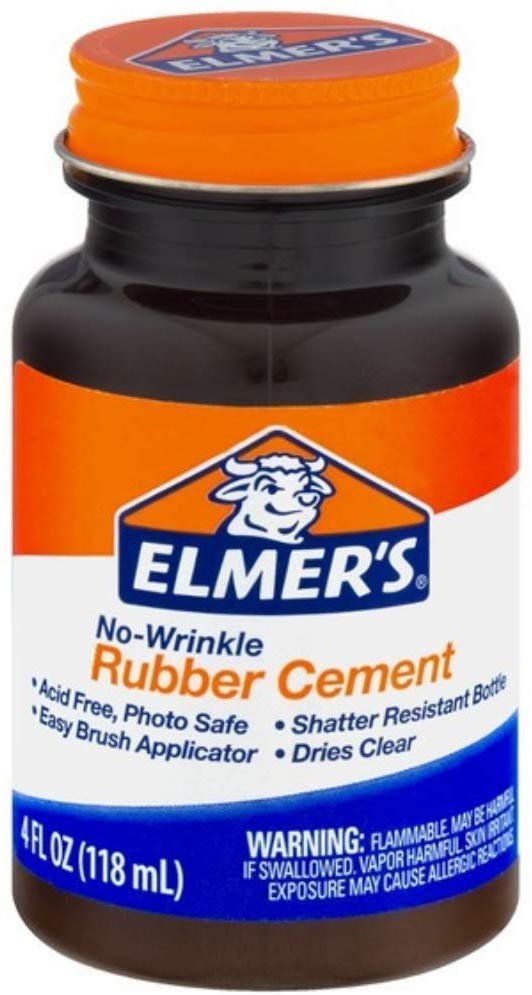 Elmer's Rubber Cement Adhesive, 4 oz, Pack of 3 (E904)