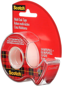 Scotch Brand 25 MultiTask Tape, Transparent, 7 in