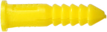 Load image into Gallery viewer, The Hillman Group 370326 Ribbed Plastic Anchor, 4-6-8 X 7/8-Inch, Yellow, 100-Pack