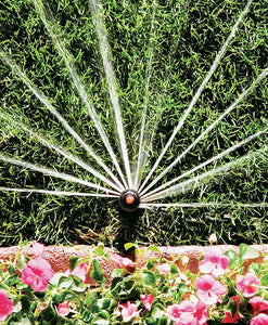 Rain Bird 18RNH Mini Rotary Spray Nozzle, 180° Half Circle Pattern, Adjustable 13' - 18' Spray Distance