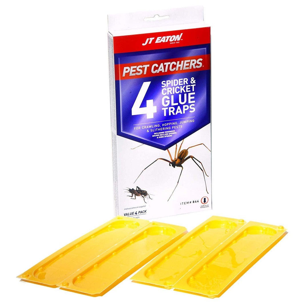 JT Eaton 844 Pest Catchers Large Spider and Cricket Size Glue Trap, 4 Traps